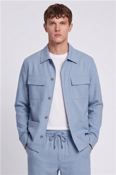 Giotelli Erkek Mavi Normal Kesim Regular Fit Dokuma Lastikli Bel Takım Elbise