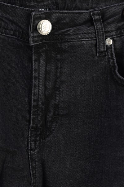 Giotelli Erkek Antrasit Dar Kesim Slim Fit Pamuklu Beş Cep Denim Pantolon