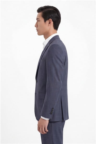 Giotelli Erkek Antrasit Dar Kesim Slim Fit Yünlü Dokuma Normal Bel 4 Drop Takım Elbise