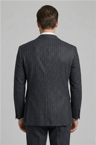 Giotelli Erkek Antrasit Dar Kesim Slim Fit Viskon 8 Drop Klasik Takım Elbise
