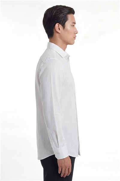 Giotelli Erkek Beyaz Normal Kesim Regular Fit %100 Pamuk Klasik Yaka Gömlek