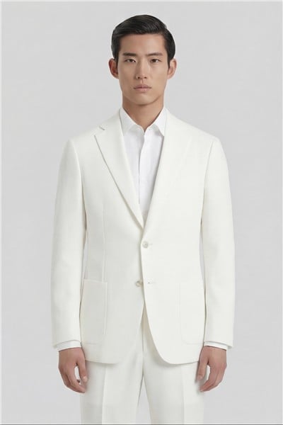 Giotelli Erkek Ekru Dar Kesim Slim Fit Pamuklu Dokuma Normal Bel 6 Drop Klasik Takım Elbise