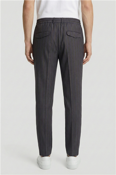 Giotelli Erkek Viskon Karışımlı Klasik Kahverengi Pantolon