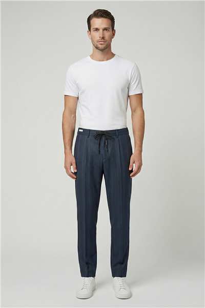 Giotelli Erkek Viskon Karışımlı Klasik Haki Pantolon