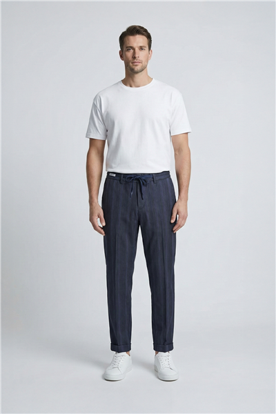 Giotelli Erkek Viskon Karışımlı Klasik Siyah Pantolon