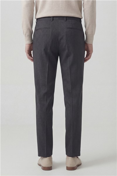 Giotelli Erkek Füme Dar Kesim Slim Fit Viskon Dokuma Normal Bel Dokuma Pantolon