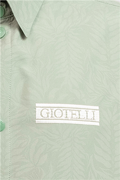 Giotelli Erkek Açık Yeşil Normal Kesim Regular Fit Dokuma Uzun Kollu Gömlek Yaka Çıtçıt Düğme Ceket Gömlek