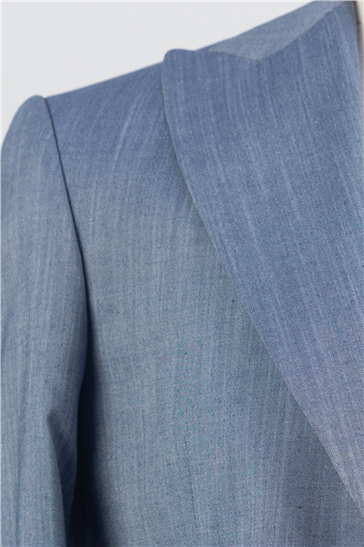 Giotelli Erkek Lacivert Dar Kesim Slim Fit Viskon 6 Drop Yelekli Takım Elbise