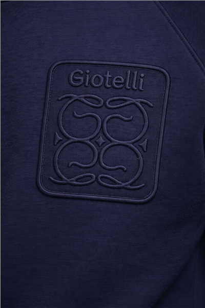 Giotelli Erkek Lacivert Normal Kesim Regular Fit %100 Pamuk Örme Bisiklet Yaka Sweatshirt