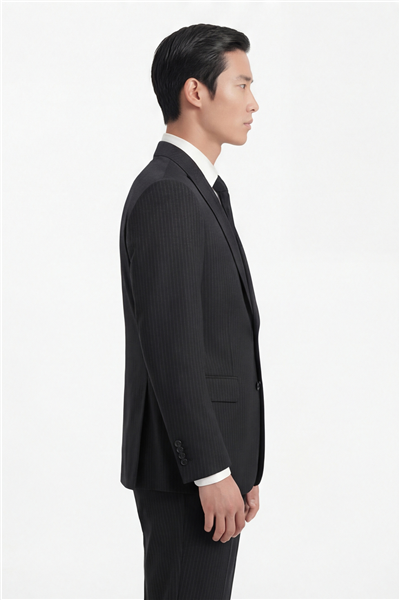 Giotelli Erkek Siyah Dar Kesim Slim Fit Yünlü Dokuma Normal Bel 4 Drop Takım Elbise