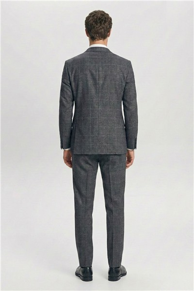 Giotelli Erkek Füme Dar Kesim Slim Fit Viskon Dokuma Normal Bel 6 Drop Klasik Takım Elbise