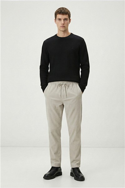 Giotelli Erkek Kemik Normal Kesim Regular Fit Pamuklu Dokuma Lastikli Bel Pantolon