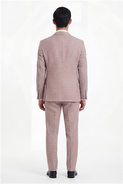 Giotelli Erkek Kiremit Dar Kesim Roma Kalıp Viskon Desenli Torba Cep Mono Yaka  6 Drop Ceket