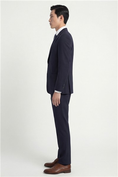 Giotelli Erkek Lacivert Dar Kesim Slim Fit Pamuklu Dokuma Normal Bel 6 Drop Takım Elbise