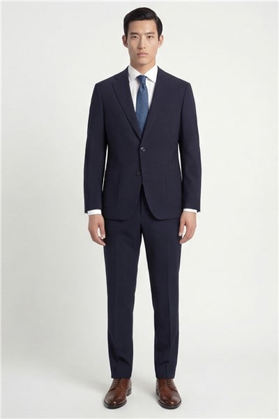 Giotelli Erkek Lacivert Dar Kesim Slim Fit Pamuklu Dokuma Normal Bel 6 Drop Takım Elbise