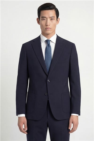 Giotelli Erkek Lacivert Dar Kesim Slim Fit Pamuklu Dokuma Normal Bel 6 Drop Takım Elbise