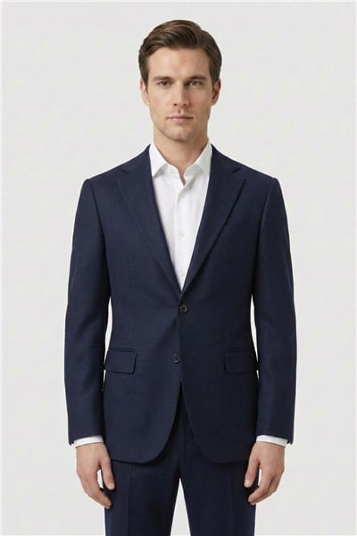 Giotelli Lacivert 6 Drop Polyester Viskon Karışımlı Elastan İçerikli Erkek Takım Elbise