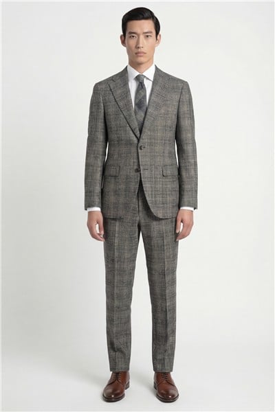 Giotelli Erkek Siyah Dar Kesim Slim Fit Viskon Dokuma Normal Bel 6 Drop Klasik Takım Elbise