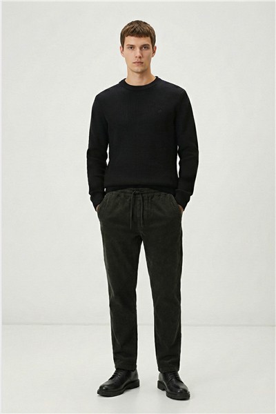 Giotelli Yeşil Dokuma Kumaş Normal Bel Standart Boy Erkek Pantolon