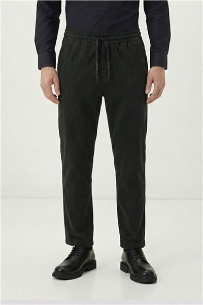 Giotelli Yeşil Dokuma Kumaş Normal Bel Standart Boy Erkek Pantolon