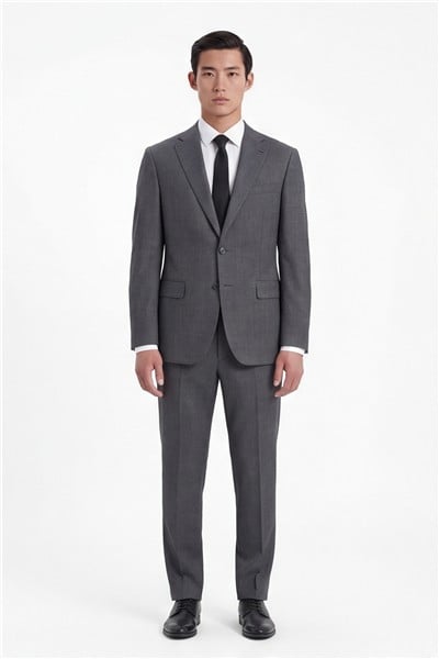 Giotelli Erkek Gri Dar Kesim Slim Fit Yünlü Dokuma Normal Bel 4 Drop Takım Elbise
