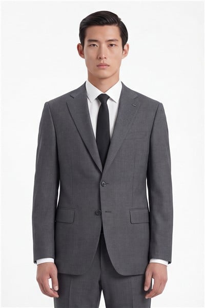 Giotelli Erkek Gri Dar Kesim Slim Fit Yünlü Dokuma Normal Bel 4 Drop Takım Elbise