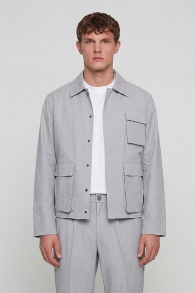 Giotelli Erkek Gri Normal Kesim Regular Fit Pamuklu Dokuma Normal Bel Takım Elbise