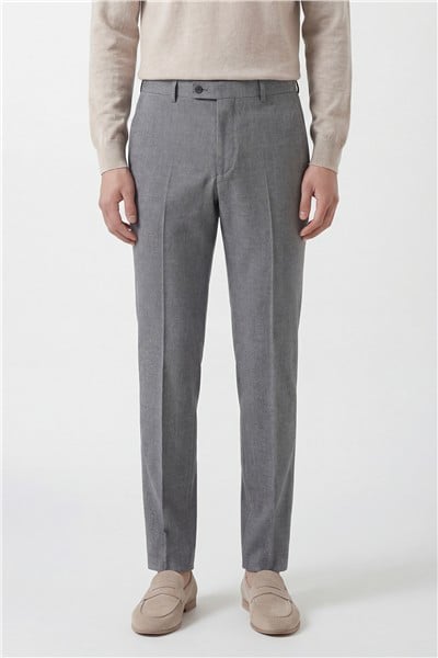 Giotelli Erkek Gri  Dar Kesim Slim Fit Viskon Dokuma Yan Cep Pantolon
