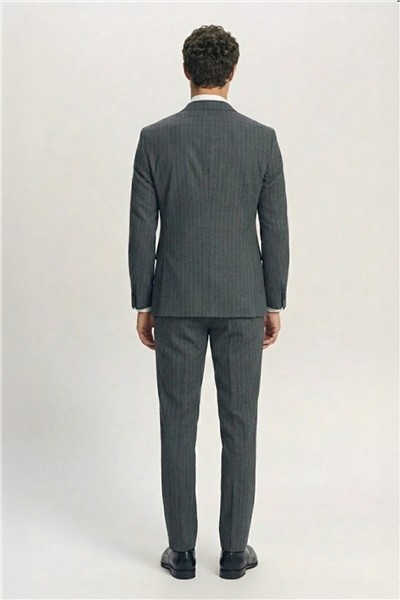 Giotelli Erkek Haki Dar Kesim Slim Fit Viskon 8 Drop Klasik Takım Elbise