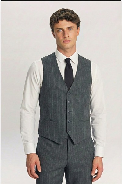 Giotelli Erkek Haki Dar Kesim Slim Fit Viskon 8 Drop Klasik Takım Elbise