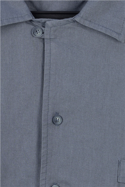 Giotelli Erkek İndigo Normal Kesim Regular Fit Pamuklu Dokuma Lastikli Bel Kamp Yaka Takım Elbise