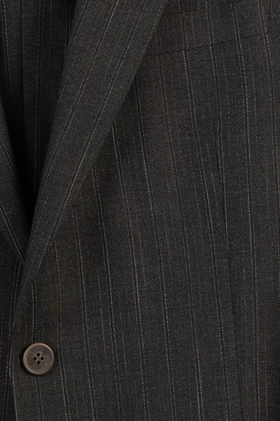 Giotelli Erkek Kahve Dar Kesim Slim Fit Viskon Dokuma Çizgili 4 Drop Takım Elbise