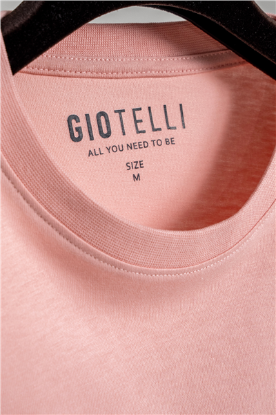 Giotelli Erkek Kum Normal Kesim Regular Fit Dokuma Bisiklet Yaka Tişört