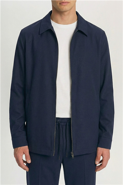 Giotelli Erkek Lacivert Dar Kesim Slim Fit Yünlü Dokuma 6 Drop Spor Takım Elbise