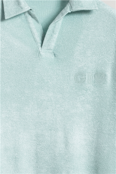 Giotelli Erkek Mint Normal Kesim Regular Fit Havlu Polo Yaka Tişört
