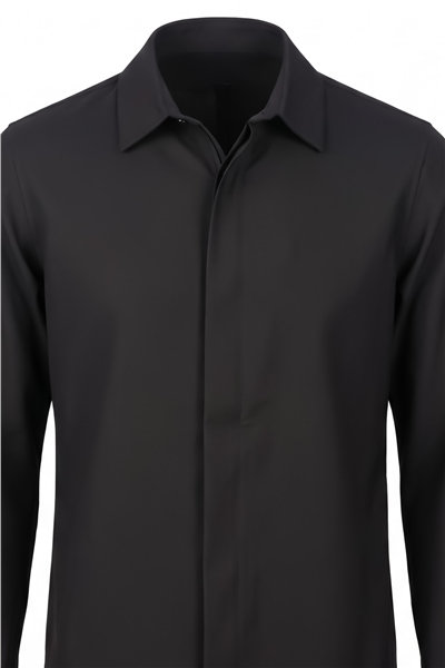 Giotelli Erkek Siyah Normal Kesim Regular Fit Viskon Fermuarlı Klasik Yaka Spor Takım Elbise