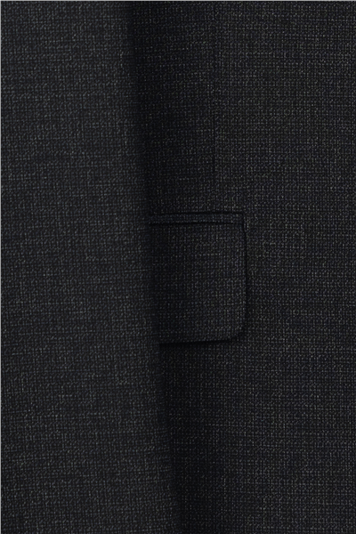 Giotelli Erkek Siyah Dar Kesim Slim Fit Viskon Fleto Kapaklı Cep Klasik Yaka 6 Drop Takım Elbise