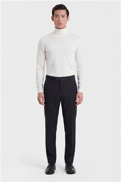 Giotelli Erkek Siyah Dar Kesim Slim Fit Yan Cep Normal Bel Pantolon