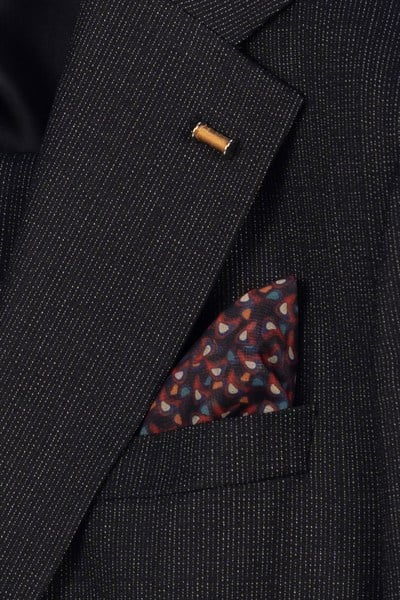 Giotelli Erkek Siyah Dar Kesim Slim Fit Viskon Dokuma Klasik Yaka 6 Drop Takım Elbise