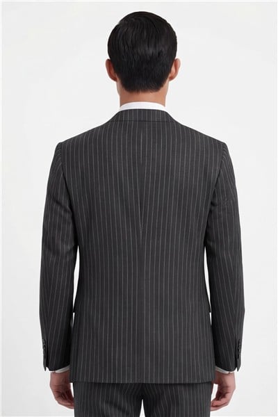 Giotelli Erkek Siyah Dar Kesim Slim Fit Viskon Dokuma Normal Bel 6 Drop Yelekli Takım Elbise