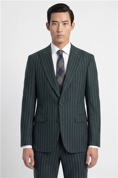 Giotelli Erkek Yeşil Dar Kesim Slim Fit Viskon Dokuma Normal Bel 6 Drop Klasik Takım Elbise