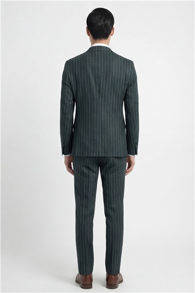 Giotelli Erkek Yeşil Dar Kesim Slim Fit Viskon Dokuma Normal Bel 6 Drop Klasik Takım Elbise