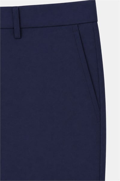 4 Drop Erkek Açık Lacivert Dar Kesim Slim Fit Viskon Mono Yaka Takım Elbise