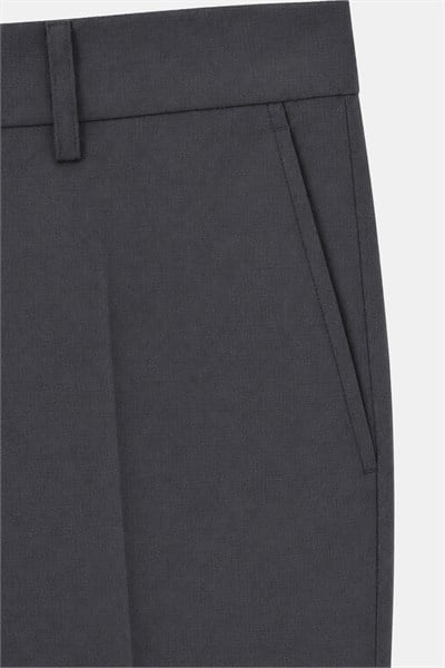4 Drop Erkek Koyu Gri Dar Kesim Slim Fit Viskon Mono Yaka Takım Elbise