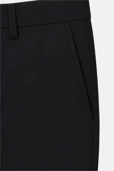 4 Drop Erkek Siyah Dar Kesim Slim Fit Viskon Mono Yaka Takım Elbise