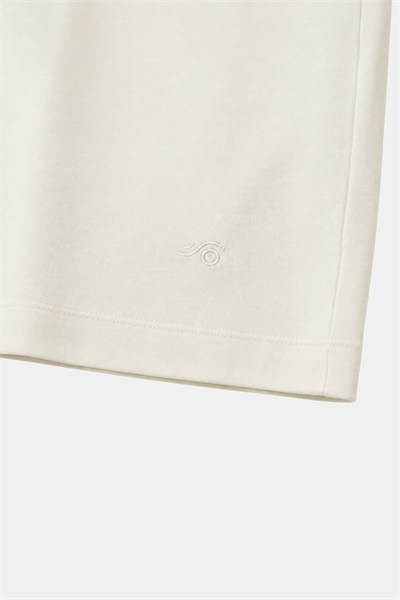 Açık Krem %100 Pamuk Regular Fit Dokuma Bisiklet Yaka Basic T-Shirt