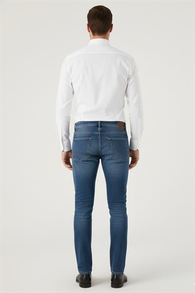 Giotelli Erkek Açık Lacivert Jean 1196 Dokuma Kumaş Normal Bel Standart Boy Pantolon