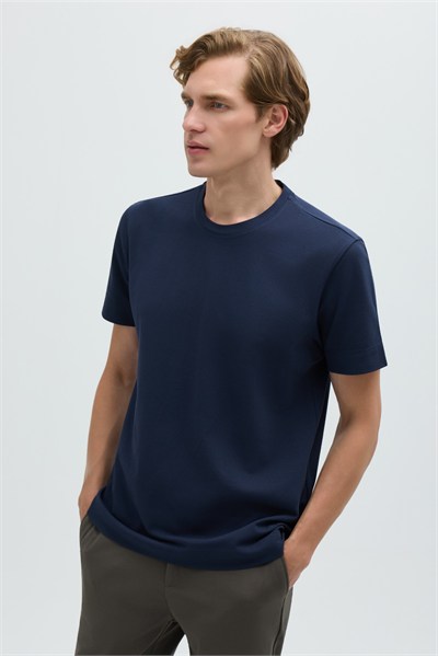 Açık Lacivert SUPERFINE MERSERIZE COTTON T-SHIRT