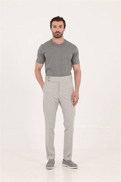 Antrasit Melanj %100 Pamuk Regular Fit Bisiklet Yaka Basic T-shirt