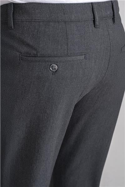Giotelli Antrasit Slim Fit Pamuklu Yan Cepli Chino Normal Bel Standart Boy Erkek Pantolon